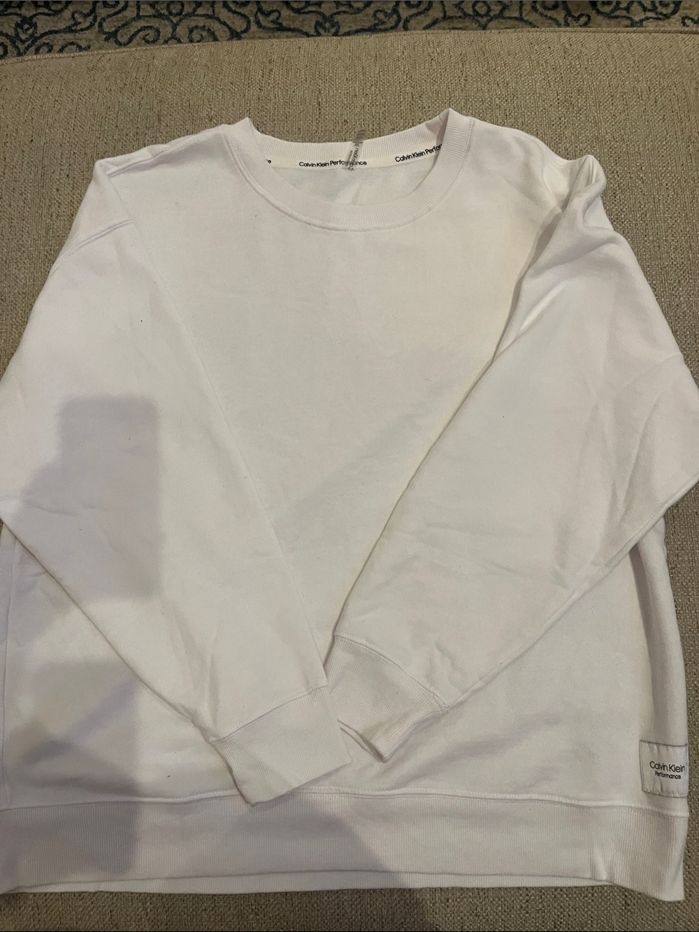 Calvin Klein Women’s White Crewneck Sweatshirt